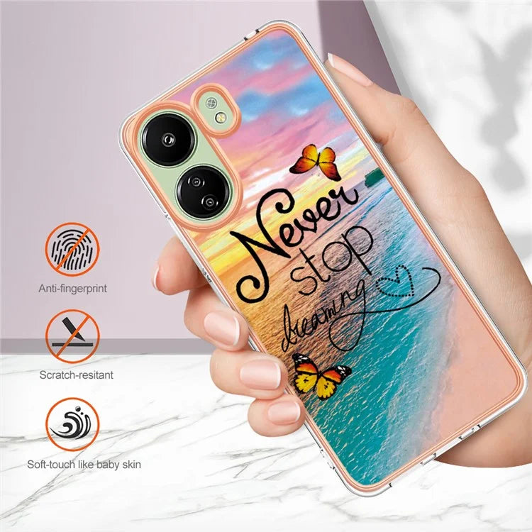 YB IMD Series-1 For Xiaomi Redmi 13C 4G / Poco C65 4G TPU Phone Case Electroplating Cover
