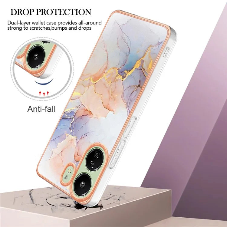YB IMD Series-1 For Xiaomi Redmi 13C 4G / Poco C65 4G TPU Phone Case Electroplating Cover