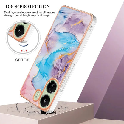 YB IMD Series-1 For Xiaomi Redmi 13C 4G / Poco C65 4G TPU Phone Case Electroplating Cover
