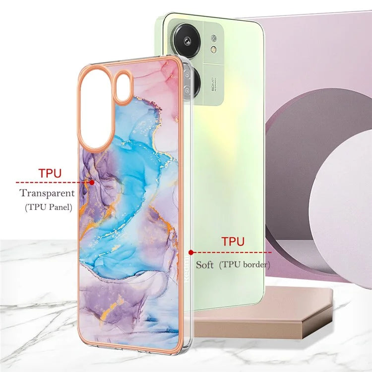 YB IMD Series-1 For Xiaomi Redmi 13C 4G / Poco C65 4G TPU Phone Case Electroplating Cover