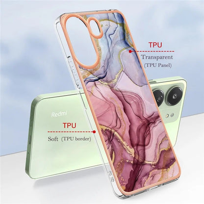 YB IMD Series-16 Style-E For Xiaomi Redmi 13C 4G / Poco C65 4G Soft TPU Case Electroplating Edge