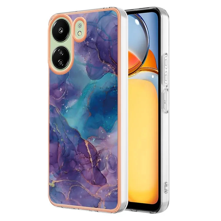 YB IMD Series-16 Style-E For Xiaomi Redmi 13C 4G / Poco C65 4G Soft TPU Case Electroplating Edge