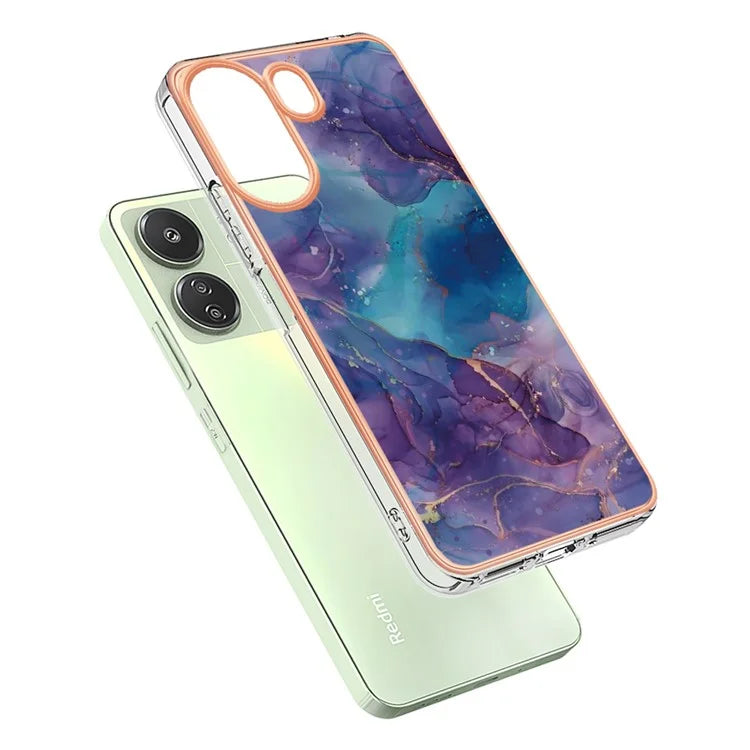 YB IMD Series-16 Style-E For Xiaomi Redmi 13C 4G / Poco C65 4G Soft TPU Case Electroplating Edge