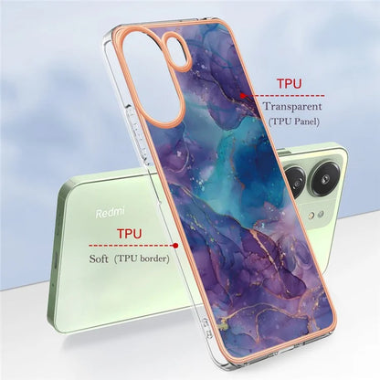 YB IMD Series-16 Style-E For Xiaomi Redmi 13C 4G / Poco C65 4G Soft TPU Case Electroplating Edge