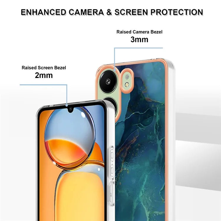 YB IMD Series-16 Style-E For Xiaomi Redmi 13C 4G / Poco C65 4G Soft TPU Case Electroplating Edge