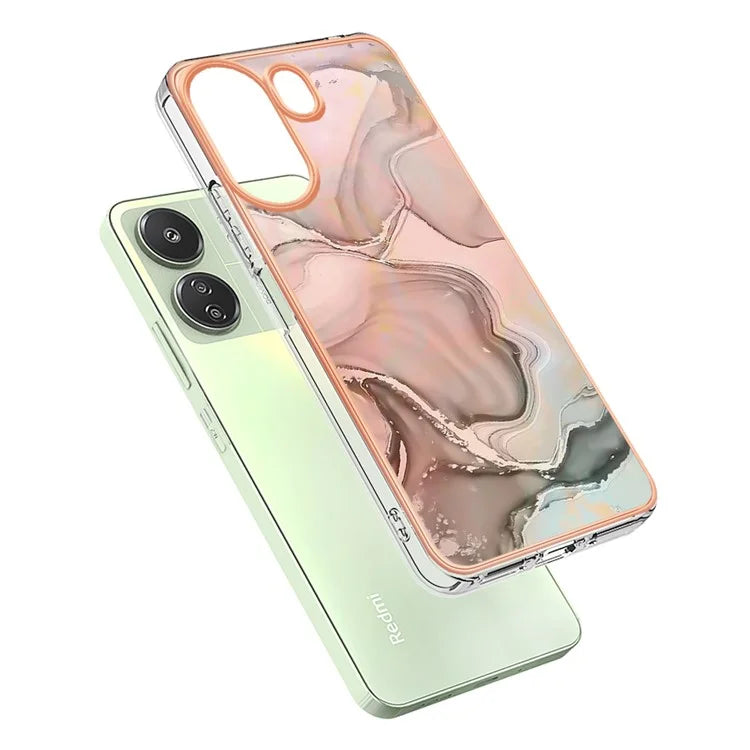 YB IMD Series-16 Style-E For Xiaomi Redmi 13C 4G / Poco C65 4G Soft TPU Case Electroplating Edge