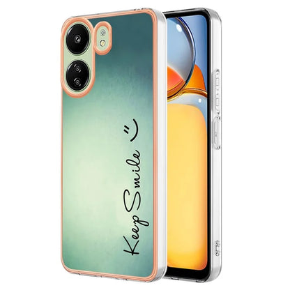 YB IMD Series-19 Style-D For Xiaomi Redmi 13C 4G / Poco C65 4G TPU Case Electroplated Pattern Phone Cover