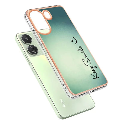 YB IMD Series-19 Style-D For Xiaomi Redmi 13C 4G / Poco C65 4G TPU Case Electroplated Pattern Phone Cover