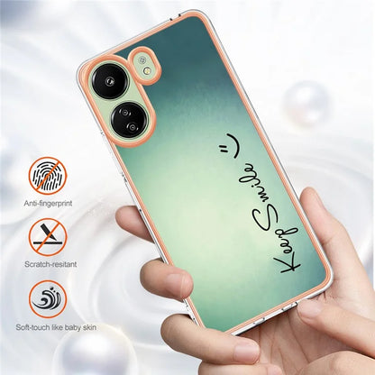 YB IMD Series-19 Style-D For Xiaomi Redmi 13C 4G / Poco C65 4G TPU Case Electroplated Pattern Phone Cover