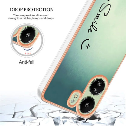 YB IMD Series-19 Style-D For Xiaomi Redmi 13C 4G / Poco C65 4G TPU Case Electroplated Pattern Phone Cover