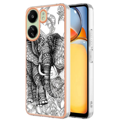 YB IMD Series-19 Style-D For Xiaomi Redmi 13C 4G / Poco C65 4G TPU Case Electroplated Pattern Phone Cover