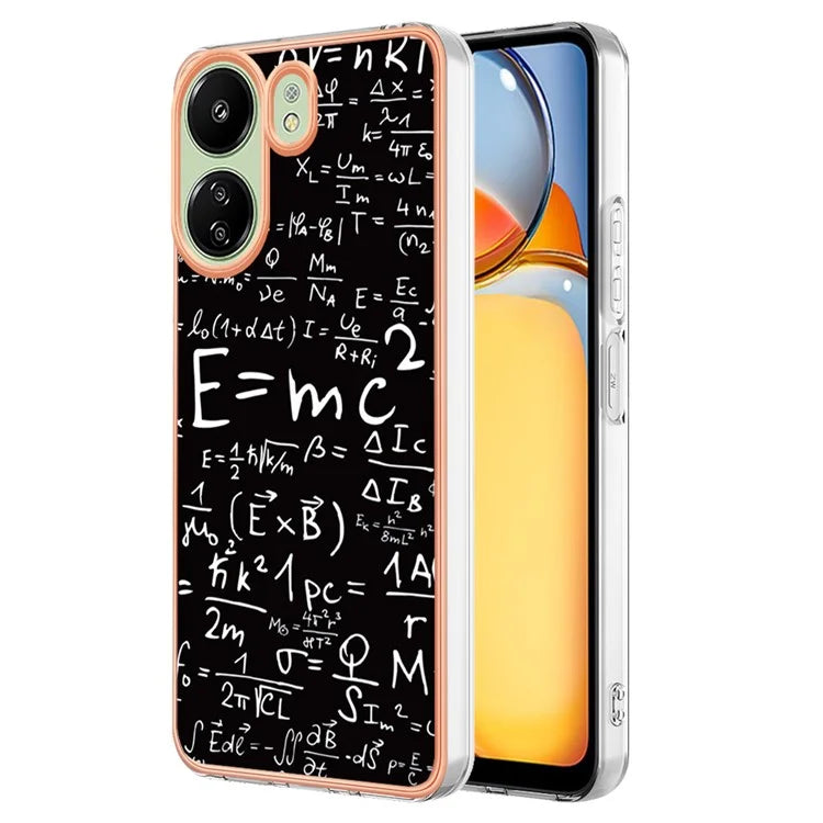 YB IMD Series-19 Style-D For Xiaomi Redmi 13C 4G / Poco C65 4G TPU Case Electroplated Pattern Phone Cover