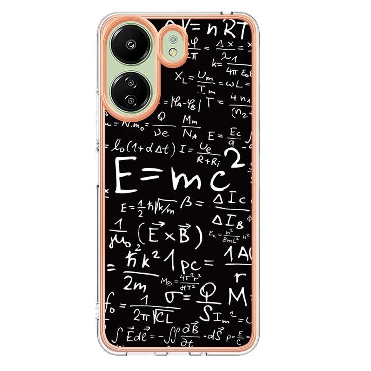 YB IMD Series-19 Style-D For Xiaomi Redmi 13C 4G / Poco C65 4G TPU Case Electroplated Pattern Phone Cover