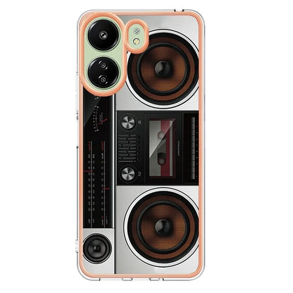 YB IMD Series-19 Style-D For Xiaomi Redmi 13C 4G / Poco C65 4G TPU Case Electroplated Pattern Phone Cover