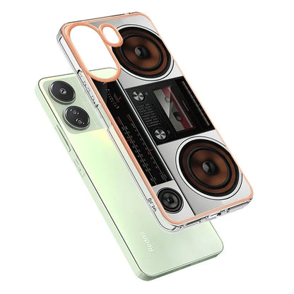 YB IMD Series-19 Style-D For Xiaomi Redmi 13C 4G / Poco C65 4G TPU Case Electroplated Pattern Phone Cover