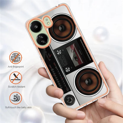 YB IMD Series-19 Style-D For Xiaomi Redmi 13C 4G / Poco C65 4G TPU Case Electroplated Pattern Phone Cover