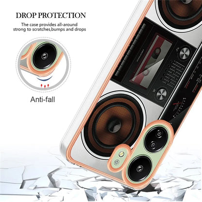 YB IMD Series-19 Style-D For Xiaomi Redmi 13C 4G / Poco C65 4G TPU Case Electroplated Pattern Phone Cover