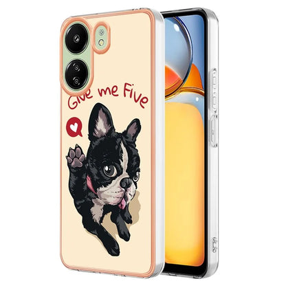 YB IMD Series-19 Style-D For Xiaomi Redmi 13C 4G / Poco C65 4G TPU Case Electroplated Pattern Phone Cover