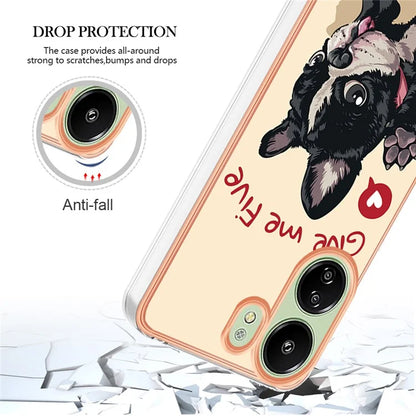 YB IMD Series-19 Style-D For Xiaomi Redmi 13C 4G / Poco C65 4G TPU Case Electroplated Pattern Phone Cover