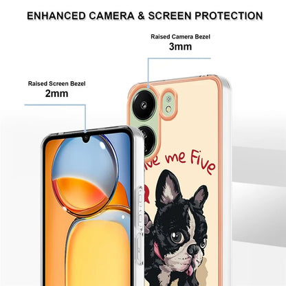 YB IMD Series-19 Style-D For Xiaomi Redmi 13C 4G / Poco C65 4G TPU Case Electroplated Pattern Phone Cover