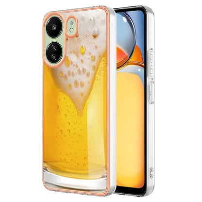 YB IMD Series-19 Style-D For Xiaomi Redmi 13C 4G / Poco C65 4G TPU Case Electroplated Pattern Phone Cover