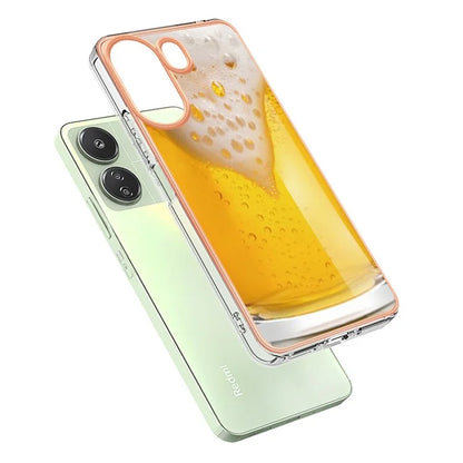 YB IMD Series-19 Style-D For Xiaomi Redmi 13C 4G / Poco C65 4G TPU Case Electroplated Pattern Phone Cover