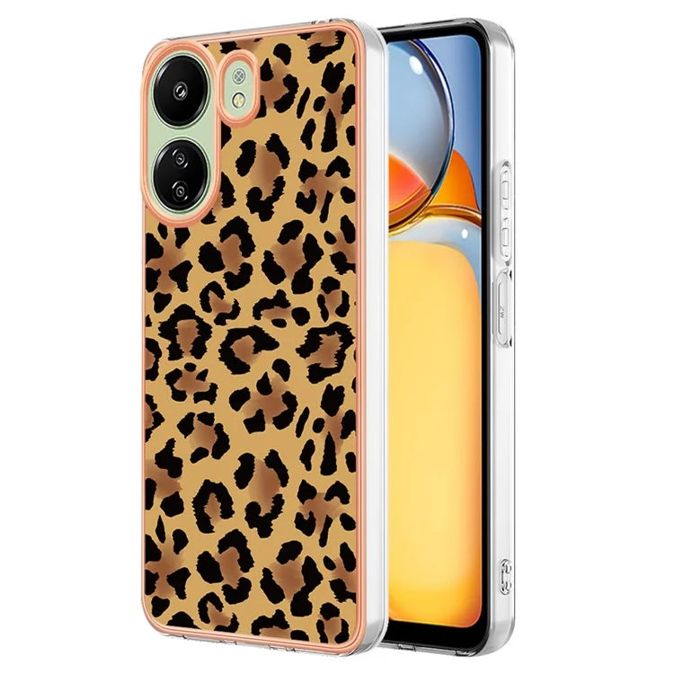 YB IMD Series-19 Style-D For Xiaomi Redmi 13C 4G / Poco C65 4G TPU Case Electroplated Pattern Phone Cover