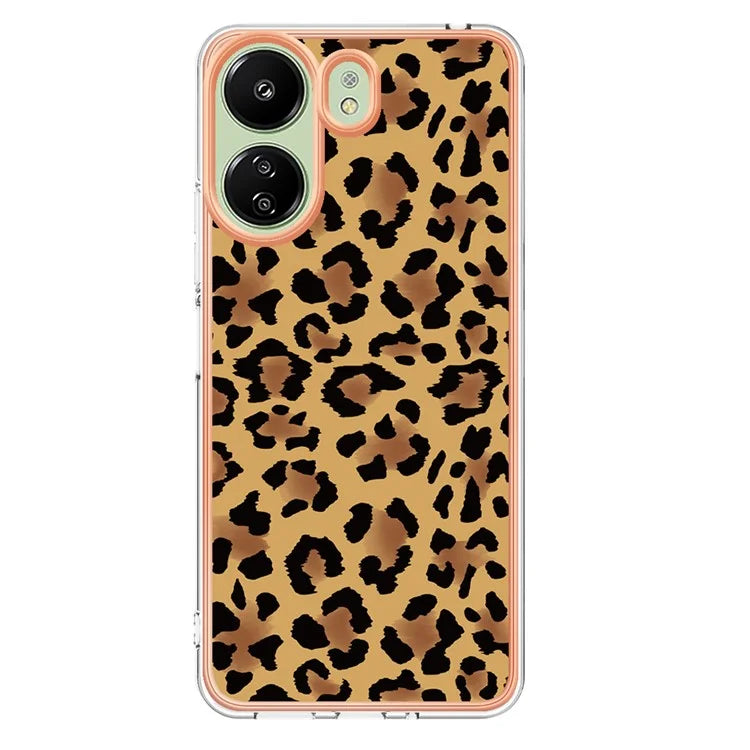 YB IMD Series-19 Style-D For Xiaomi Redmi 13C 4G / Poco C65 4G TPU Case Electroplated Pattern Phone Cover