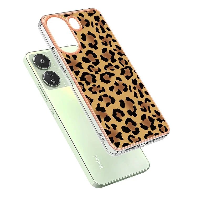 YB IMD Series-19 Style-D For Xiaomi Redmi 13C 4G / Poco C65 4G TPU Case Electroplated Pattern Phone Cover