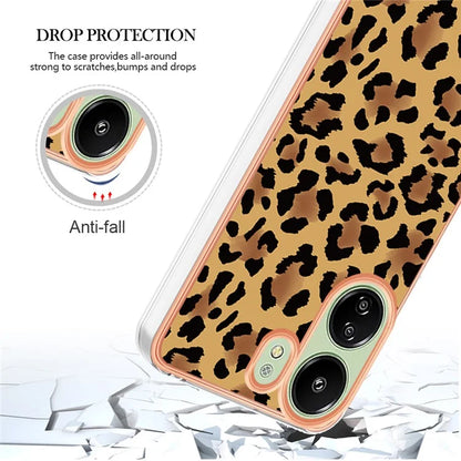 YB IMD Series-19 Style-D For Xiaomi Redmi 13C 4G / Poco C65 4G TPU Case Electroplated Pattern Phone Cover