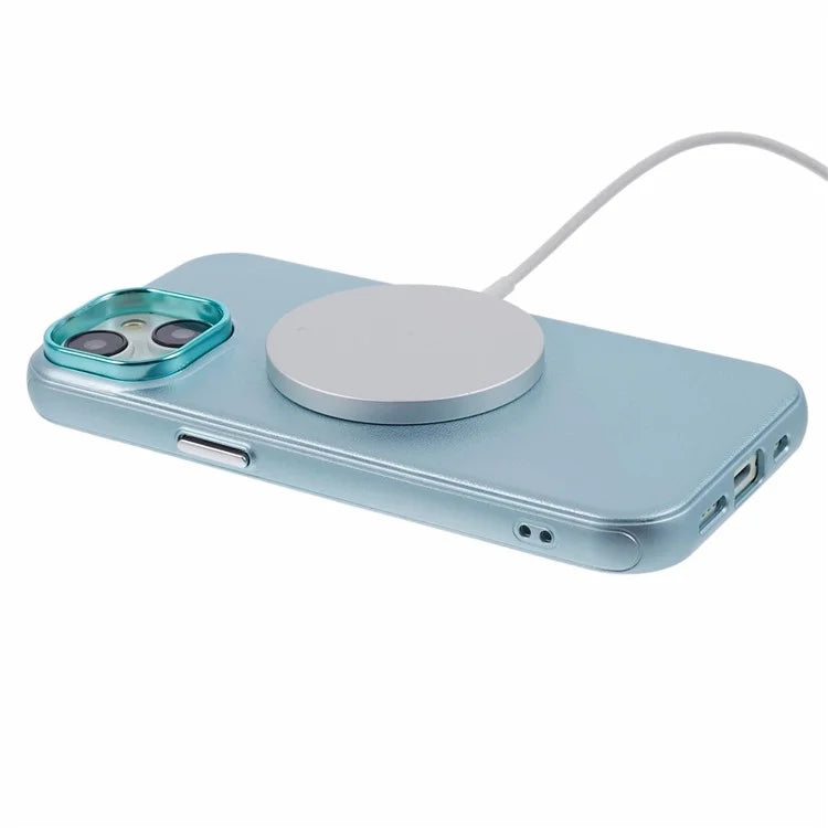 For iPhone 14 / 13 Case Compatible with MagSafe Leather+PC Shockproof Phone Cover