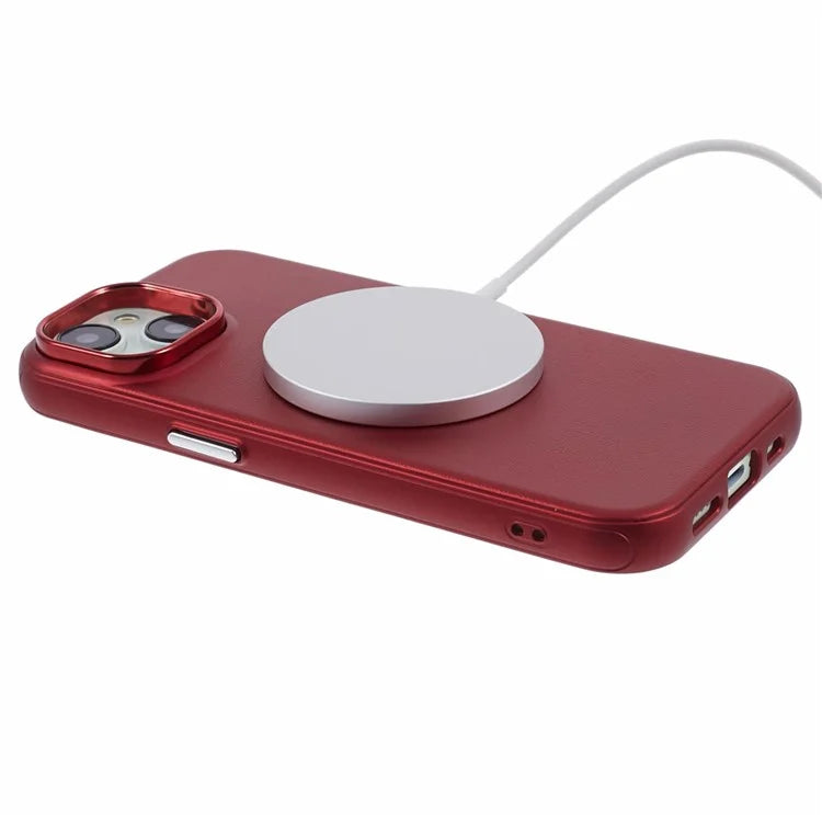 For iPhone 14 / 13 Case Compatible with MagSafe Leather+PC Shockproof Phone Cover