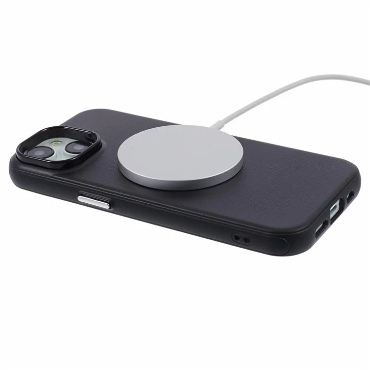 For iPhone 14 / 13 Case Compatible with MagSafe Leather+PC Shockproof Phone Cover