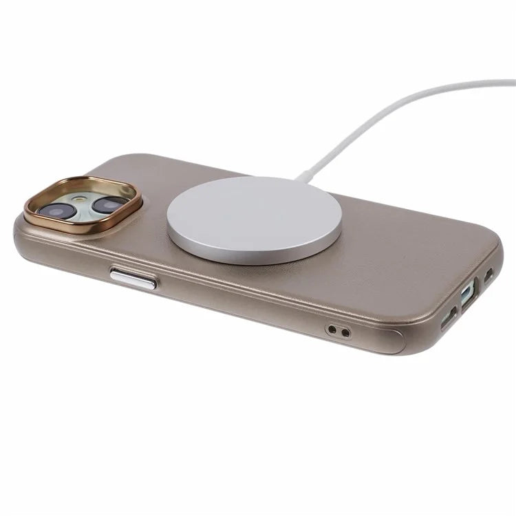 For iPhone 14 / 13 Case Compatible with MagSafe Leather+PC Shockproof Phone Cover
