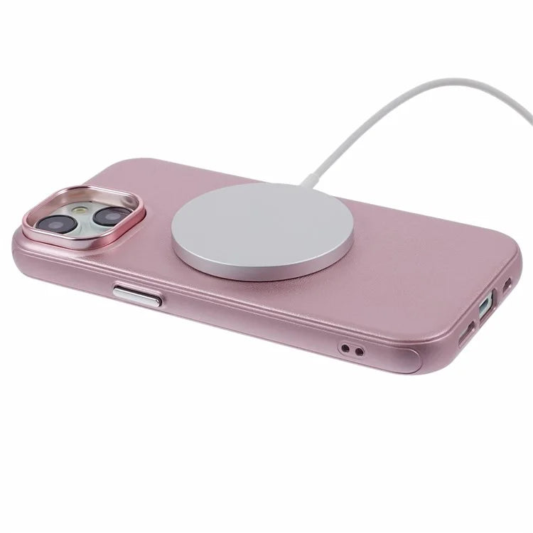 For iPhone 14 / 13 Case Compatible with MagSafe Leather+PC Shockproof Phone Cover