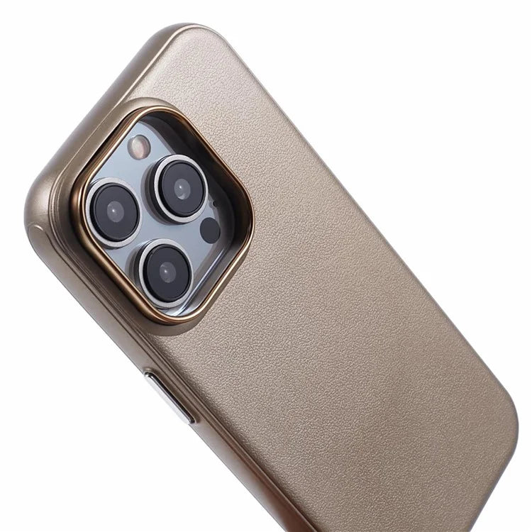 For iPhone 13 Pro Phone Case Compatible with MagSafe Wireless Charging Leather Back Cover