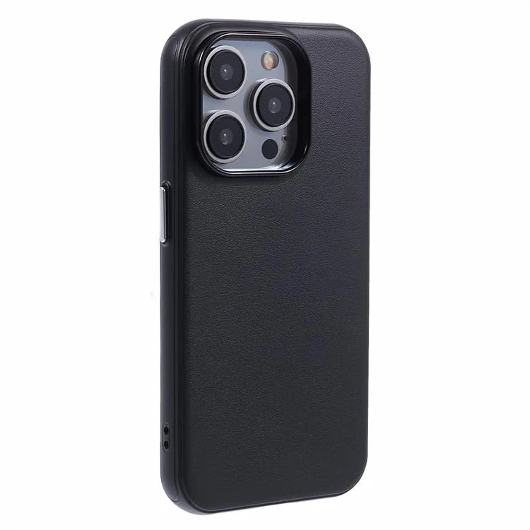 For iPhone 13 Pro Phone Case Compatible with MagSafe Wireless Charging Leather Back Cover