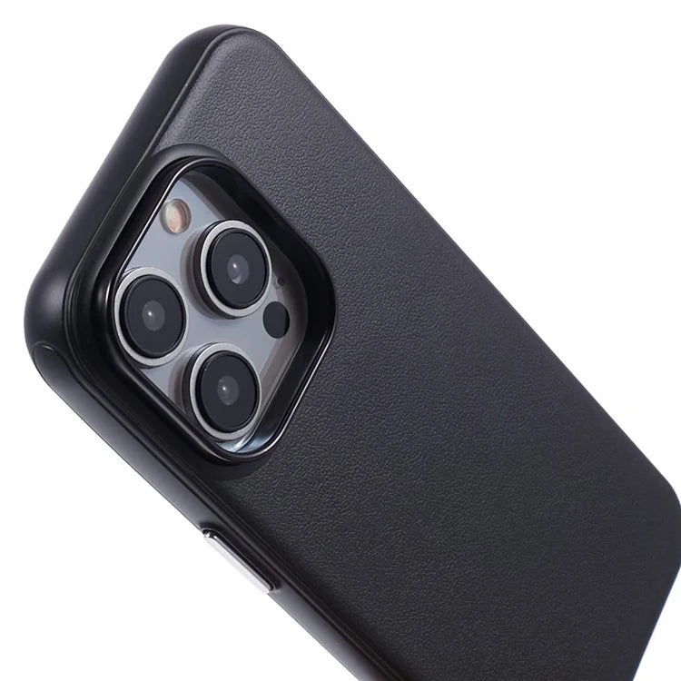 For iPhone 13 Pro Phone Case Compatible with MagSafe Wireless Charging Leather Back Cover
