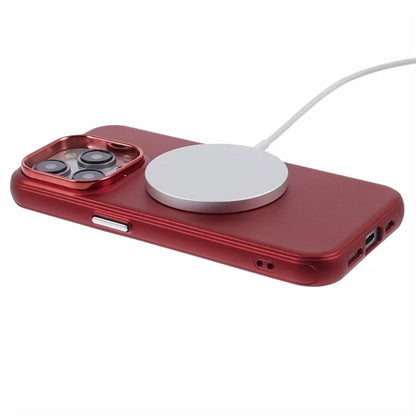 For iPhone 13 Pro Phone Case Compatible with MagSafe Wireless Charging Leather Back Cover