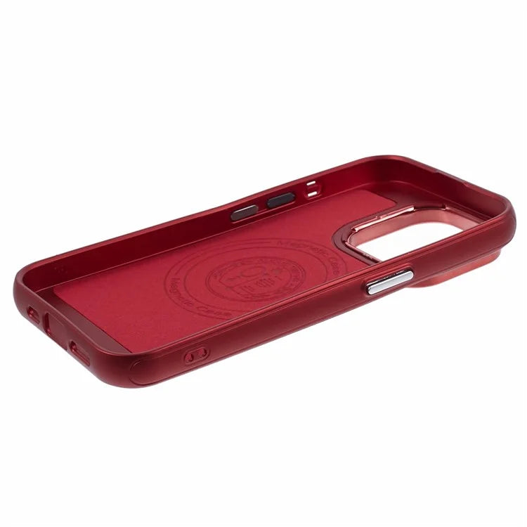 For iPhone 13 Pro Phone Case Compatible with MagSafe Wireless Charging Leather Back Cover