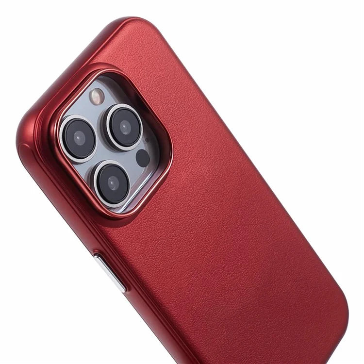 For iPhone 13 Pro Phone Case Compatible with MagSafe Wireless Charging Leather Back Cover