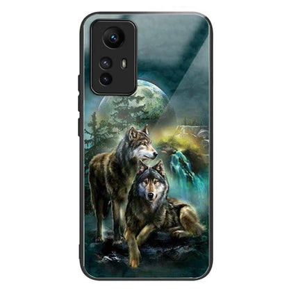 For Xiaomi Redmi Note 12S 4G Tempered Glass Back Case Anti-Scratch Phone Cover Pattern Printed
