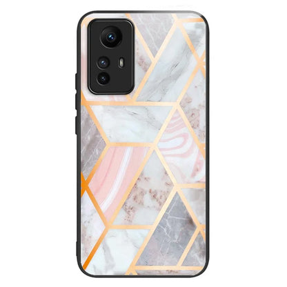 For Xiaomi Redmi Note 12S 4G Tempered Glass Back Case Anti-Scratch Phone Cover Pattern Printed