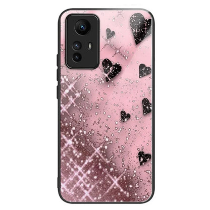 For Xiaomi Redmi Note 12S 4G Tempered Glass Back Case Anti-Scratch Phone Cover Pattern Printed