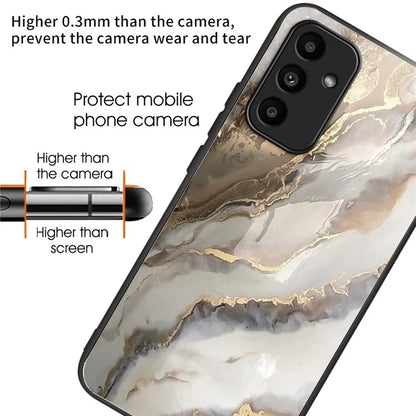 For Samsung Galaxy A15 4G / 5G Phone Case Tempered Glass Pattern Back Cover