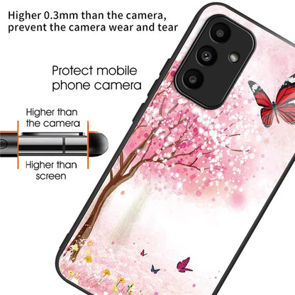 For Samsung Galaxy A15 4G / 5G Phone Case Tempered Glass Pattern Back Cover