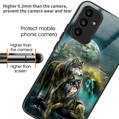 For Samsung Galaxy A15 4G / 5G Phone Case Tempered Glass Pattern Back Cover