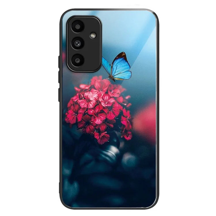 For Samsung Galaxy A15 4G / 5G Phone Case Tempered Glass Pattern Back Cover