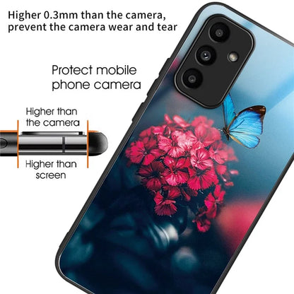 For Samsung Galaxy A15 4G / 5G Phone Case Tempered Glass Pattern Back Cover