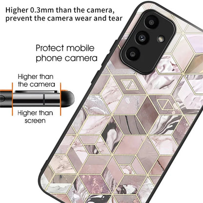 For Samsung Galaxy A15 4G / 5G Phone Case Tempered Glass Pattern Back Cover